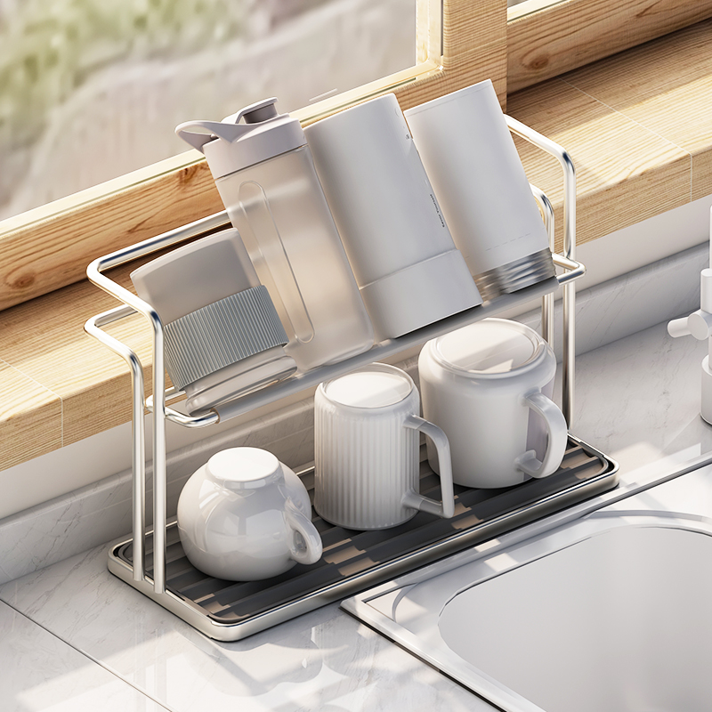Sports Equipment Storage Rack - Support de tasse d'eau Double couche