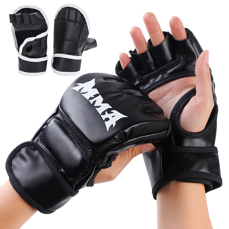 Boxing Glove Set - Gants de boxe demi-doigts MMA en